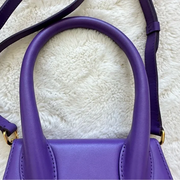 NEW!! Jacquemus Le Chequito Moyen purple bag Retail 910$ - Picture 3 of 13